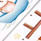 Наклейка пластик интерьерная цветная "Зверята - путешествие по небу" 30х90 см набор 2 листа - фото 61011130