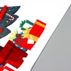 Наклейка пластик интерьерная цветная "Ёлочка и Дед мороз на самолете" 20х30 см - Фото 3