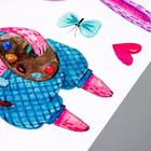 Наклейка пластик интерьерная цветная "Кролики" 40х60 см - фото 24711228