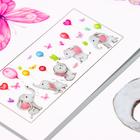 Наклейка интерьерная цветная «Слонята с воздушными шариками», пластик, 25×35 см, набор 4 листа - фото 45688038