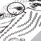 Наклейка пластик интерьерная чёрная "Олень-джентльмен" 60х90 см - фото 21282591