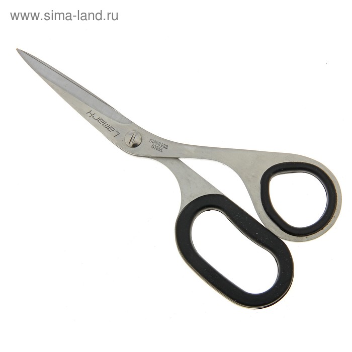 Ножницы Lamark 15,2см металлические ручки с резиновой вставкой - Фото 1