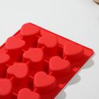 Форма для шоколада Доляна «Сердце с узором», 21×14,5×2 см, 12 ячеек, цвет МИКС - Фото 2