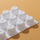 Форма для муссовых десертов и выпечки Доляна «Яблоко», 29,5×17,5×3 см, 15 ячеек (d=4 см), цвет белый - фото 24397209