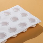 Форма для муссовых десертов и выпечки Доляна «Яблоко», 29,5×17,5×3 см, 15 ячеек (d=4 см), цвет белый - фото 24397210