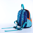 Рюкзак детский на молнии, наружный карман, светоотражающий элемент, цвет голубой - фото 6427103