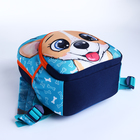 Рюкзак детский на молнии, наружный карман, светоотражающий элемент, цвет голубой - Фото 3