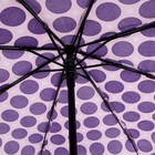 Зонт автоматический «Горох крупный», 3 сложения, 8 спиц, R = 46 см, цвет МИКС - Фото 3