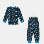 Пижама для мальчика, цвет тёмно-синий, рост 116 см - Фото 3