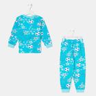 Пижама для мальчика, цвет голубой/футбол, рост 98 см - Фото 3
