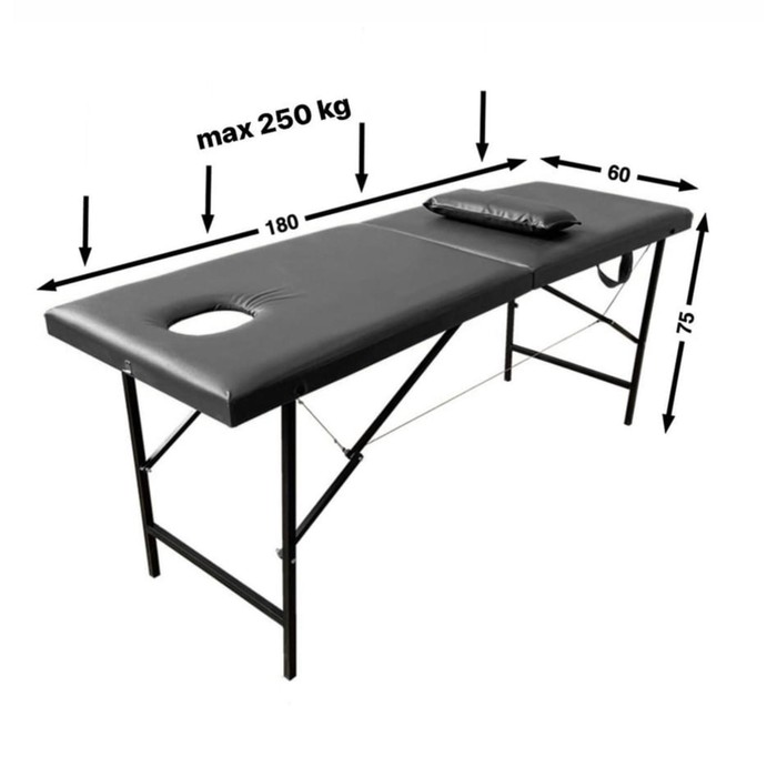 Массажный стол «Колибри» 180×60×70, цвет шоколад - фото 1883694679