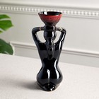 Подсвечник "Дива", чёрный, керамика, 22 см, чаша микс - Фото 4