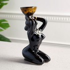 Подсвечник "Дива", чёрный, керамика, 22 см, чаша микс - Фото 9
