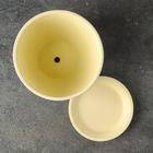 Набор горшков  "Роспись бутон" дижон-желтый, 4 предмета 1 / 2 / 3,8 / 5,4 л - фото 24422331