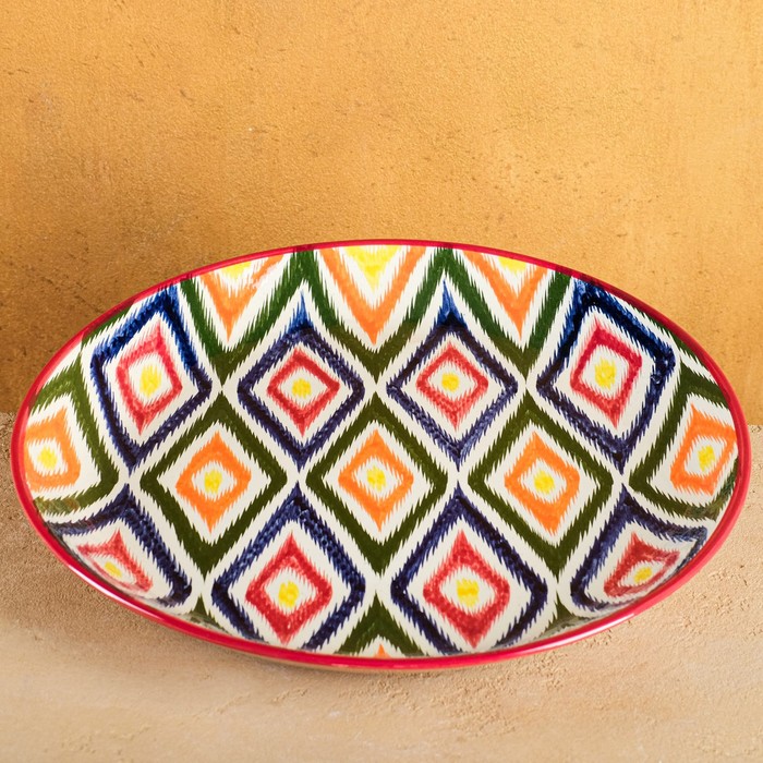 Ляган узбекский Риштанская Керамика «Атлас», d=36 см, МИКС - Фото 1