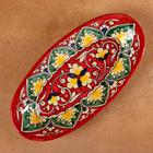 Селёдочница узбекская Риштанская Керамика, 24 см, красная, МИКС - Фото 2