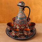 Набор для напитков Риштанская Керамика "Самарканд", 8 предметов, разноцветный - фото 9279685