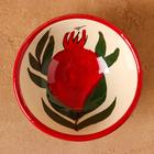 Пиала узбекская Риштанская Керамика «Гранаты», 250 мл, d=11 см, красная, белая - Фото 2