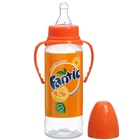 Бутылочка для кормления Fantic, классическое горло, от 0 мес, 250 мл., цилиндр, с ручками - фото 9279765