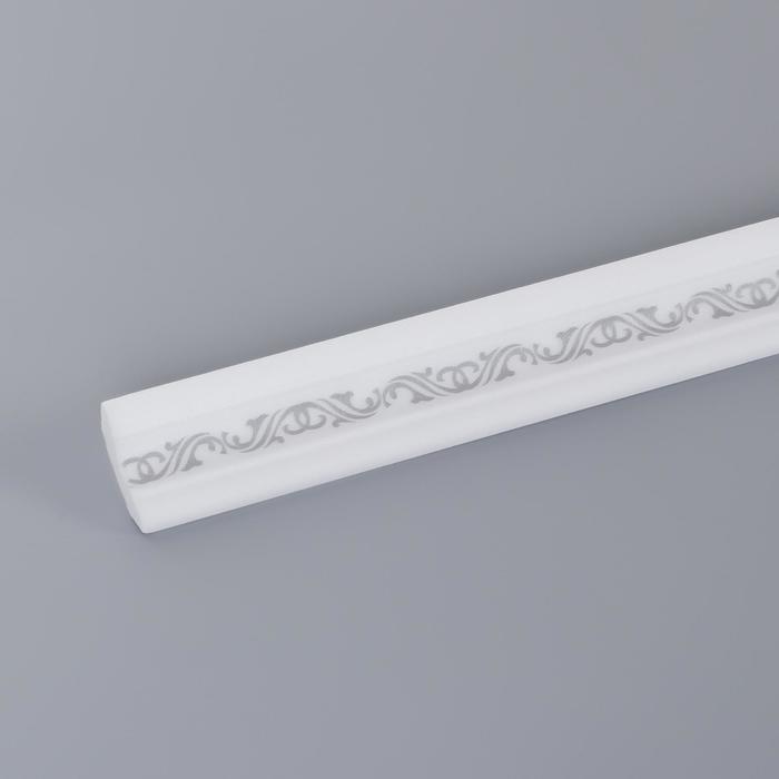 Плинтус потолочный "Альма" серебро, 30х30х2000