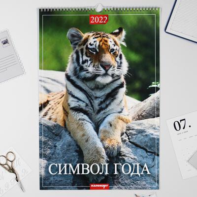 Календарь перекидной на ригеле "Символ года 2022 - 2" 2022 год, 320х480 мм