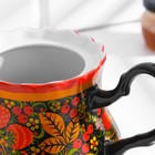 Чайник керамика «Яркий», 800 мл, хохлома - Фото 4