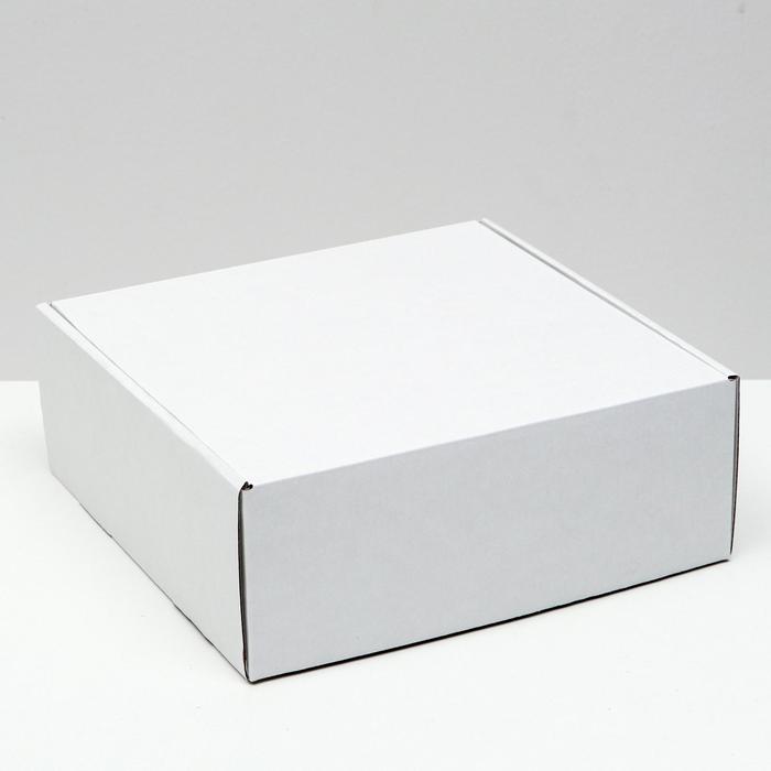 Коробка самосборная, белая, 25 х 25 х 9,5 см - Фото 1