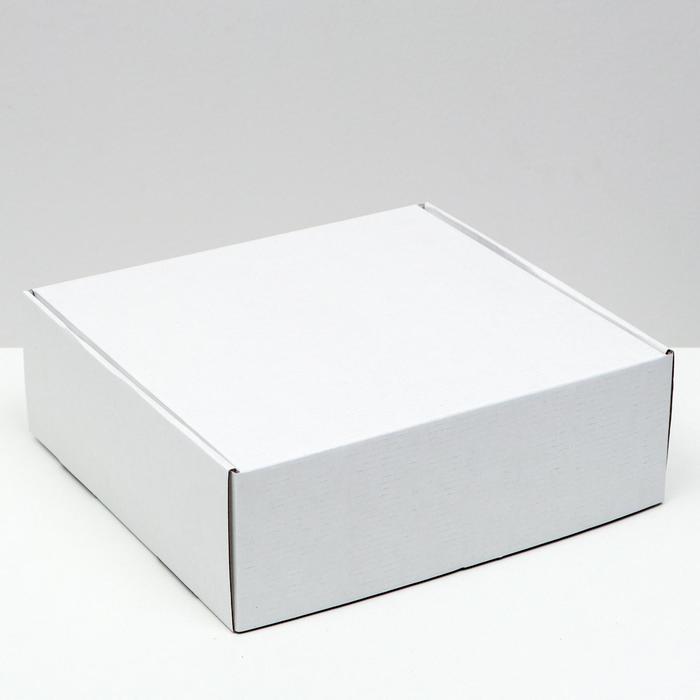 Коробка самосборная, белая, 27,5 х 26 х 9,5 см - Фото 1