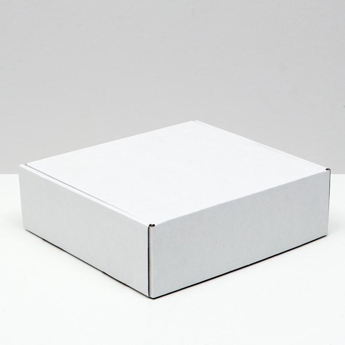Коробка самосборная, белая, 22,5 х 21 х 7 см - Фото 1