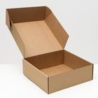 Коробка самосборная, крафт, 28 х 27 х 9,5 см - Фото 2