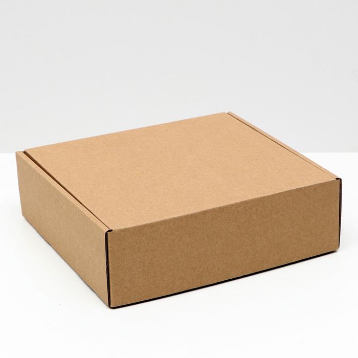 Коробка самосборная, крафт, 22,5 х 21 х 7 см - Фото 1