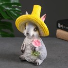 Копилка "Зайчик с цветком" 10х12х20см - фото 25373114