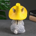 Копилка "Зайчик с цветком" 10х12х20см - фото 25373115