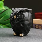 Копилка "Сова оригами" черная, 12х10х14см - Фото 6