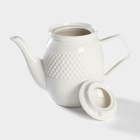 Чайный сервиз на подставке BellaTenero, 15 предметов: чайник 850 мл, 6 кружек 70 мл, сахарница с ложкой 300 мл, молочник 250 мл, 6 блюдец, фарфор, белый - Фото 13