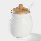 Чайный сервиз на подставке BellaTenero, 15 предметов: чайник 850 мл, 6 кружек 70 мл, сахарница с ложкой 300 мл, молочник 250 мл, 6 блюдец, фарфор, белый - Фото 8