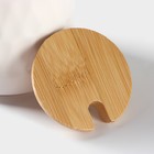 Банки для сыпучих BellaTenero «Тюльпан», 300 мл, с ложками, на бамбуковой подставке, фарфор, белые - Фото 5