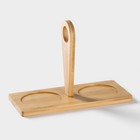 Банки для сыпучих с ложками на бамбуковой подставке BellaTenero «Герда», набор 2 шт., фарфор, белые - Фото 10