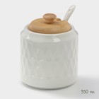 Набор сервировочный фарфоровый BellaTenero, 7 предметов: солонка 100 мл, перечница 100 мл, сахарница с ложкой 350 мл, молочник 310 мл, салфетница, подстав... - Фото 8