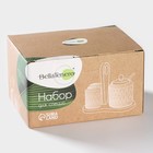 Набор керамический для специй на бамбуковой подставке BellaTenero «Герда», 3 предмета: солонка 120 мл, перечница 120 мл, сахарница с ложкой 220 мл, белы... - Фото 17