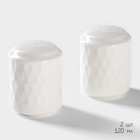 Набор керамический для специй на бамбуковой подставке BellaTenero «Герда», 3 предмета: солонка 120 мл, перечница 120 мл, сахарница с ложкой 220 мл, белы... - Фото 3