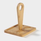 Набор для специй BellaTenero «Герда», 3 предмета: солонка 120 мл, перечница 120 мл, салфетница, на бамбуковой подставке, керамика, белый - Фото 14