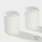 Набор для специй BellaTenero «Герда», 3 предмета: солонка 120 мл, перечница 120 мл, салфетница, на бамбуковой подставке, керамика, белый - Фото 5