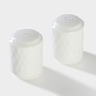 Набор для специй BellaTenero «Герда», 3 предмета: солонка 120 мл, перечница 120 мл, салфетница, на бамбуковой подставке, керамика, белый - Фото 6