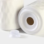 Набор для специй BellaTenero «Герда», 3 предмета: солонка 120 мл, перечница 120 мл, салфетница, на бамбуковой подставке, керамика, белый - Фото 8