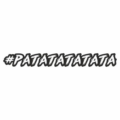 Наклейка-хештег на авто #РАТАТАТАТАТА, 35 х 5 см