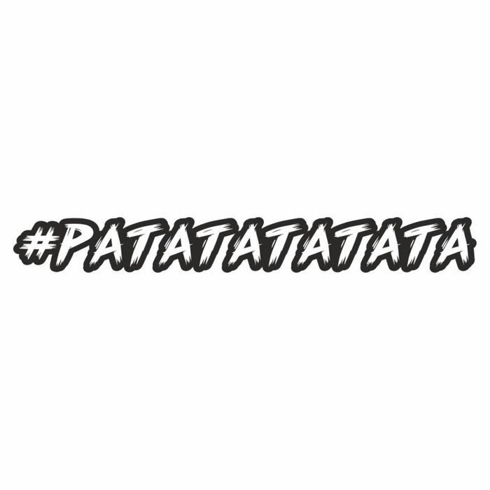 Наклейка-хештег на авто #РАТАТАТАТАТА, 35 х 5 см - Фото 1