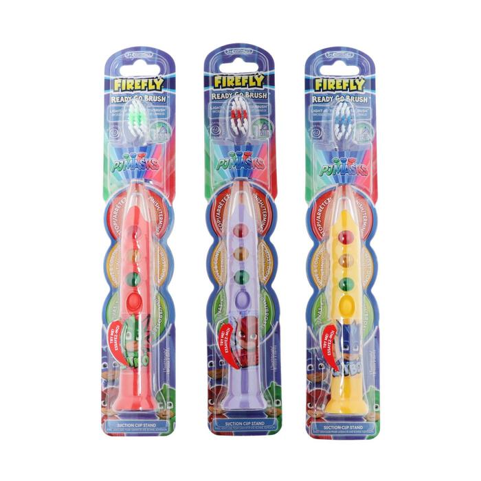Зубная щётка PJ MASKS, таймер, подсветка-светофор, мягкая щетина, детям с 3 лет - Фото 1