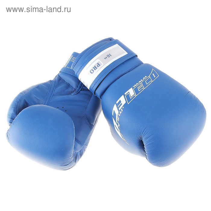 Перчатки боксерские, 16 унций, цвет синий - Фото 1