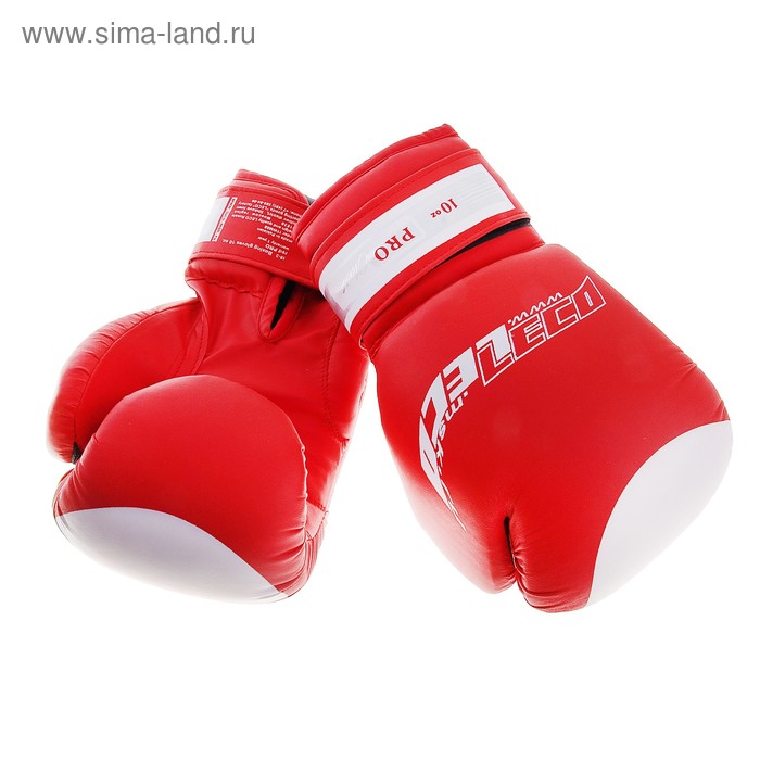 Перчатки боксерские, 10 унций, цвет красный - Фото 1